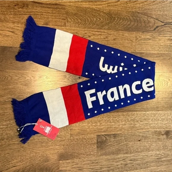 Blue and Red FIFA World Cup Scarf France Football Scarf unisex