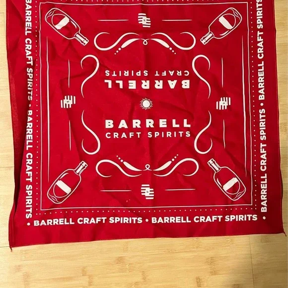NEW! Barrell Bourbon whiskey craft spirits red bandana cotton