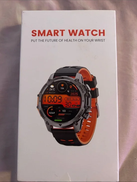 Orange and Black Fitness Smartwatch