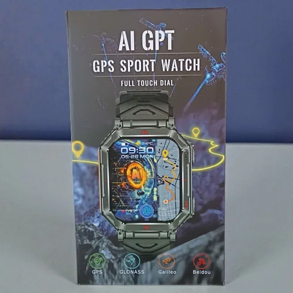 Military GPS Sports Tracker Smart Watch 3ATM Waterproof Fitness Health Monitor
