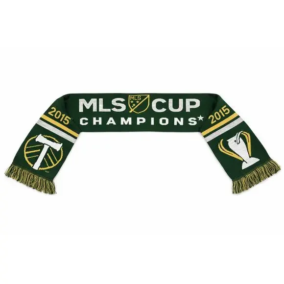 Portland Timbers 2015 MLS Cup Champions‎ Scarf Green Gold NWOT