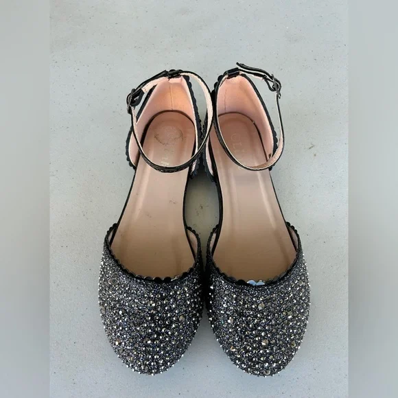 Girl’s Studded Ankle Strap Shoes Size 3 Church Dress Shoes