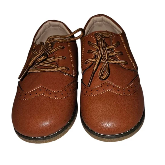 Boy's MECKIOR Brown Dress Shoes Size 30