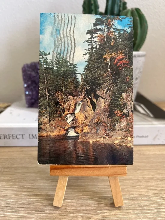 Vintage Small’s Falls Madrid Maine Posted Postcard Waterfall Scenic Travel