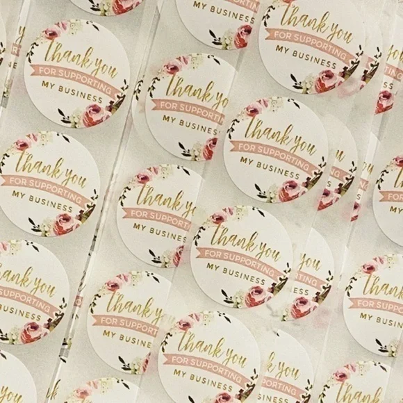 40 Small Thank You Stickers! (Quarter size)