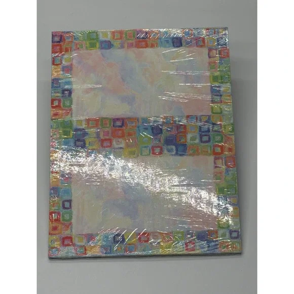 Kinkos Specialty Papers 2-Up Jamba Multi-Color Square Border Cards 50ct NEW