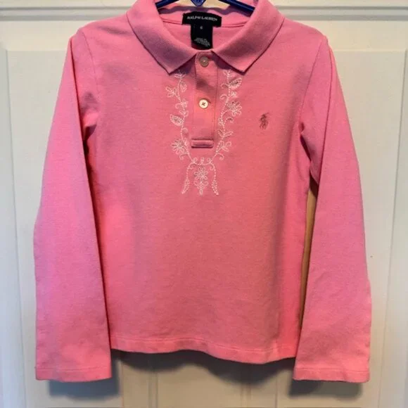 Ralph Lauren Pink Shirt Top Girls 6