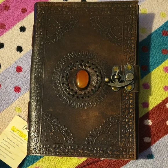 ♥️BUY 2 GET 1 FREE EARTHBOUND Handmade Leather Journal God's Eye ~ 6