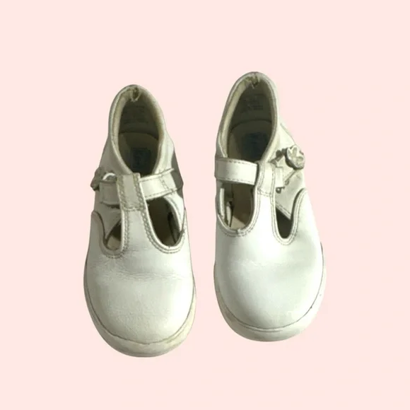 Girls Keds Classic White leather Mary Jane Shoes size 11.5W