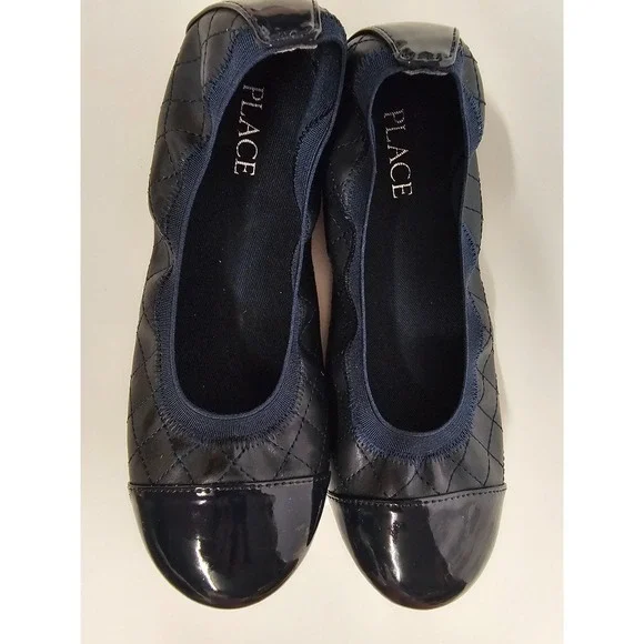 Children's Place Navy Blue ballet flats size 2 in excellent condition
