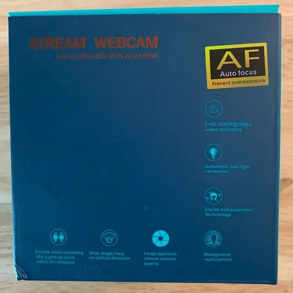NIB HD Auto Focus Stream Webcam