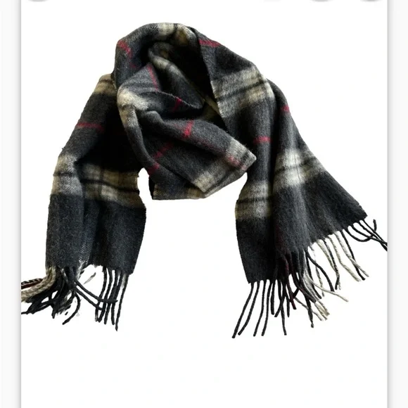 Unisex Cashmere plaid scarf 11”x51”