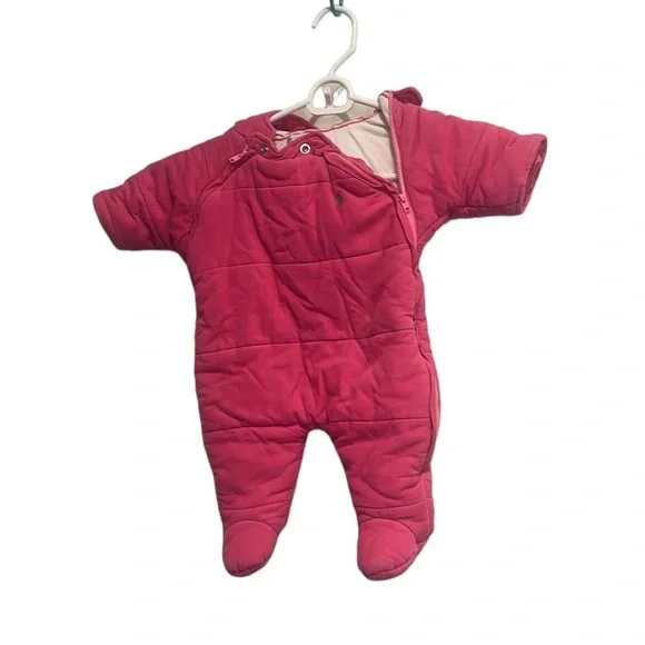 RALPH LAUREN PINK SNOWSUIT size 3 months.
