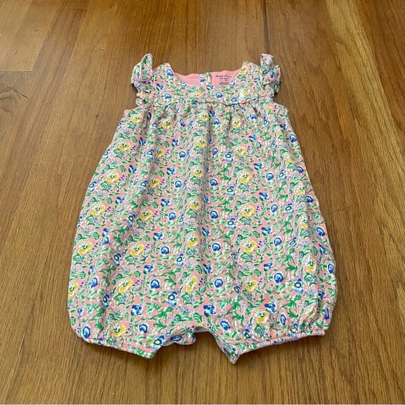 Ralph Lauren Pink Floral Cotton One Piece