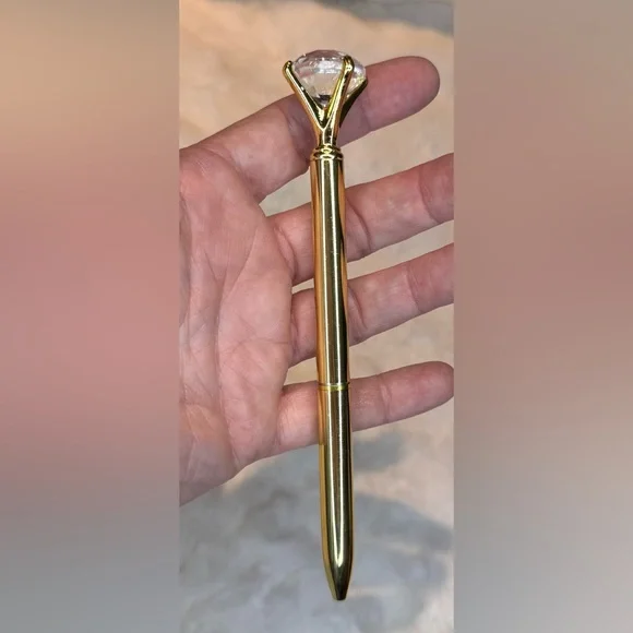 Fancy Fashion diamond and gold writing pen