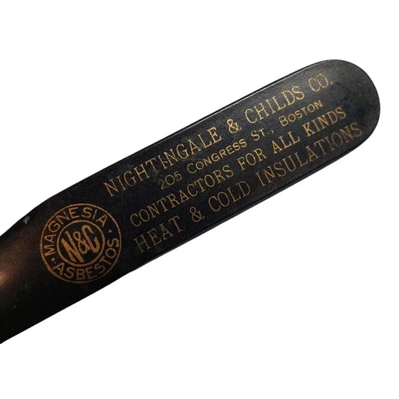 Vtg Celluloid‎ Letter Opener NIGHTINGALE & CHILDS Heat & Cold Insulations Boston