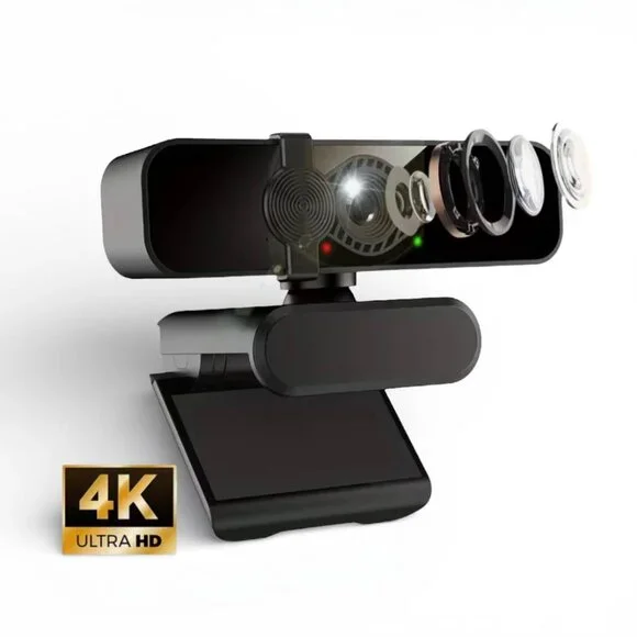 NWOT- 4K Webcam Featuring a Privacy Shield And Integrated Microphone, 360-Degree