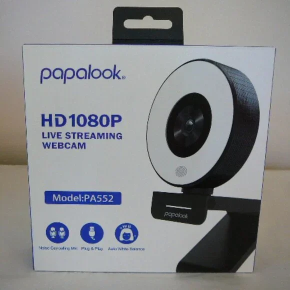 HD1080P Live Streaming Webcam Model:PA552 USB Plug & Play Papalook