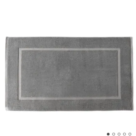Cozy Earth Dark Grey Bamboo Viscose Cotton Large Bath Mat 27”x 45”