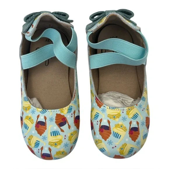 Monkey Feet Girl Toddler Cupcake MaryJanes‎ Bow Colorful Patterned Shoes Sz 2-3Y