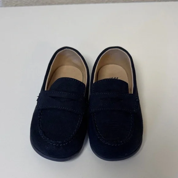 H&M Navy Suede Kids Loafers