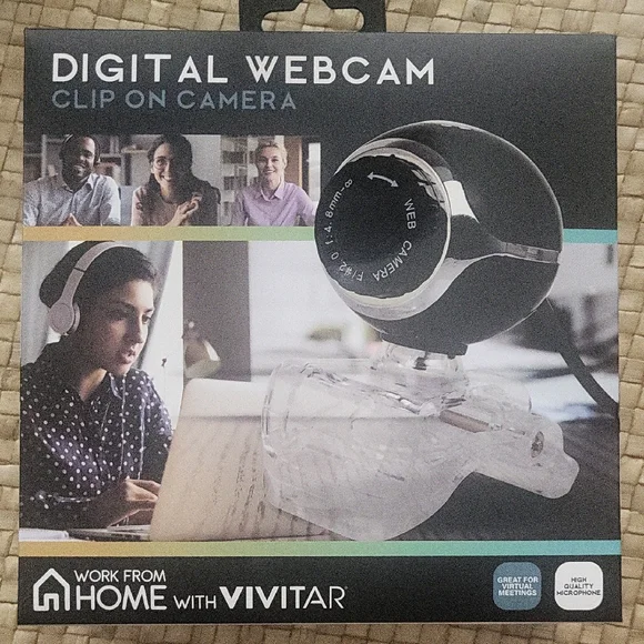 Vivitar Black Clip-On Webcam