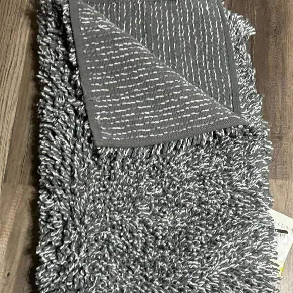 Casaluna Mélange Looped Bath Rug in Gray 100% Cotton 24 X 40