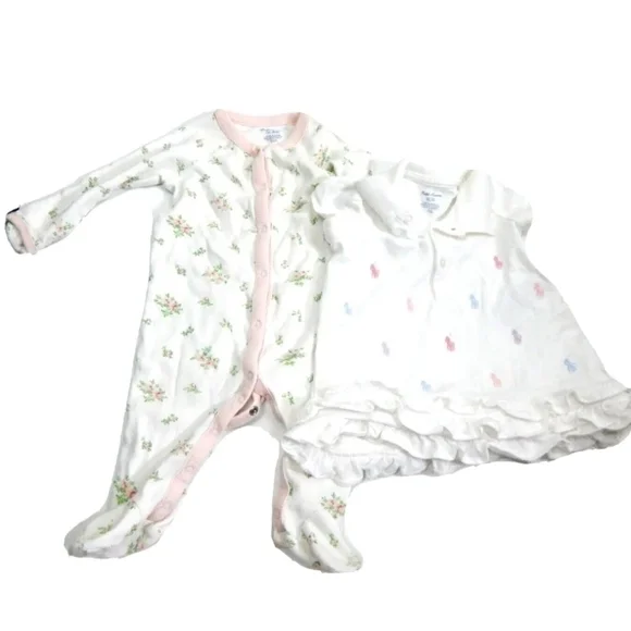 Ralph Lauren Baby Girls Bundle Dress Sleeper