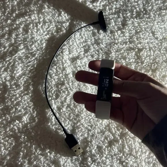 Fitbit Fitness Tracker White Band + Charger