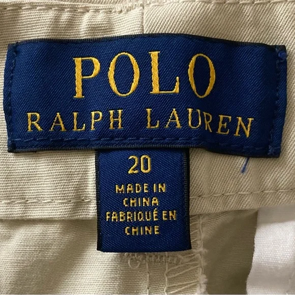 Ralph Lauren Boys Khaki Shorts, sz 20