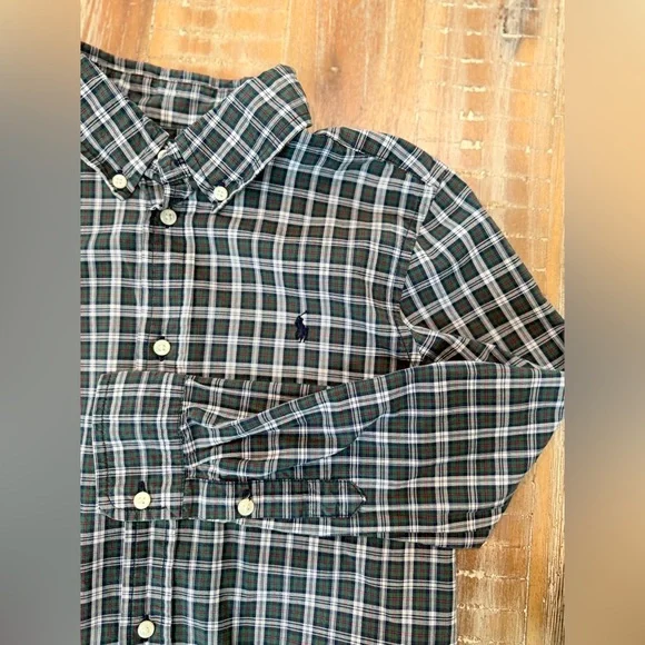 Boys Ralph Lauren Plaid Button Up - 7