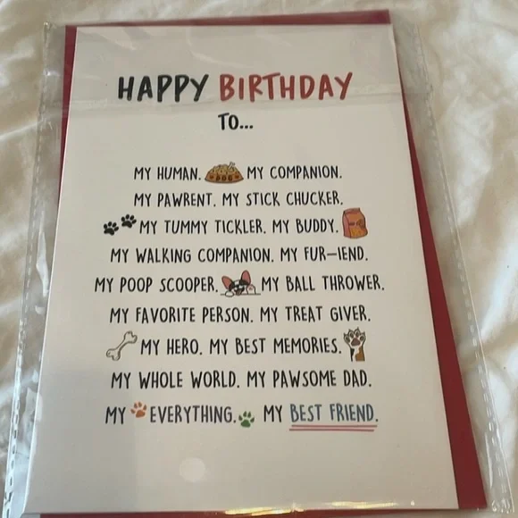 *$1 when bundled* birthday card from dog pov‎