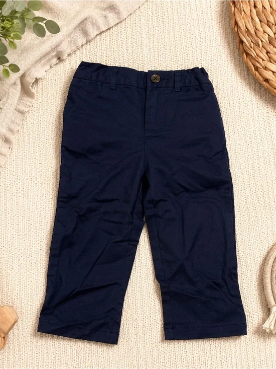 Ralph Lauren Boys Navy Pull-On Chinos