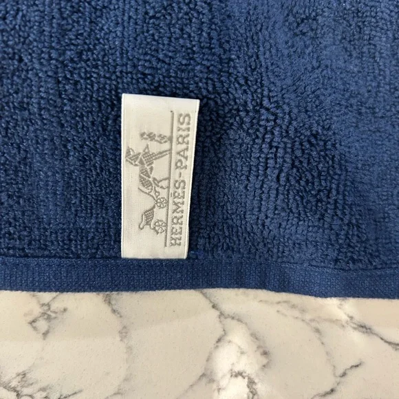 Hermes Blue Hand Towel and Wash Towel