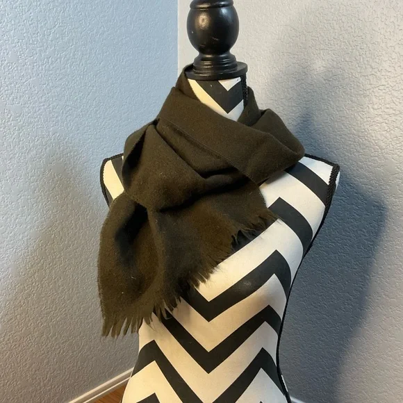 Wool mens or women's Dark Brown Scarf