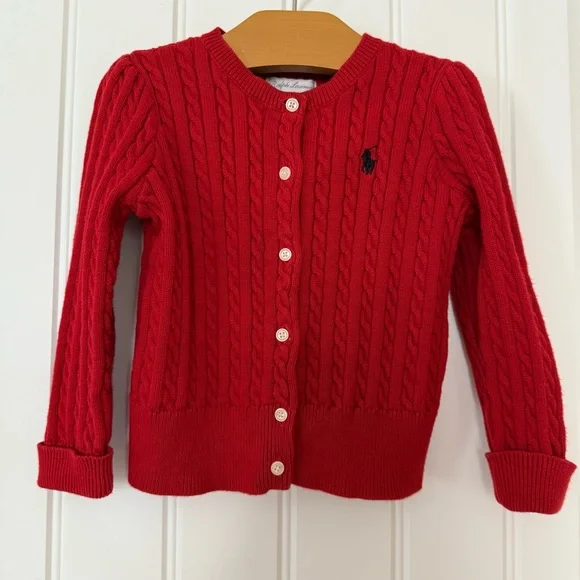 Ralph Lauren Baby Mini-Cable Cotton Cardigan