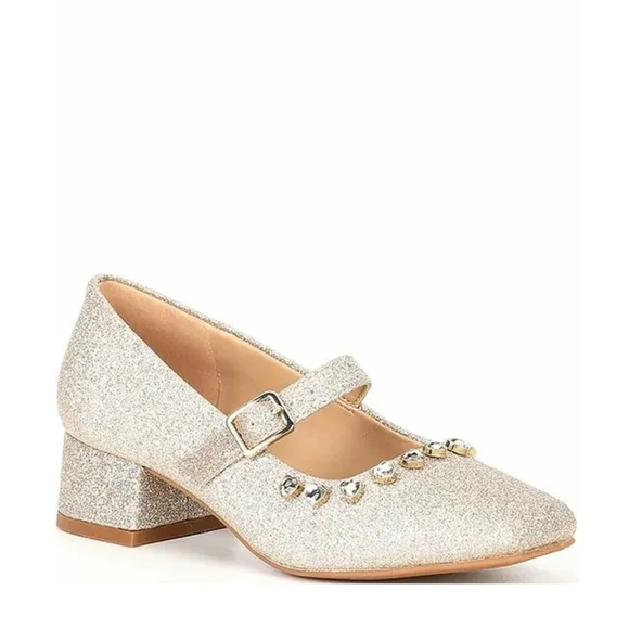 Copper Key Cece Sparkle Heart Mary Jane Pumps Girls 4M