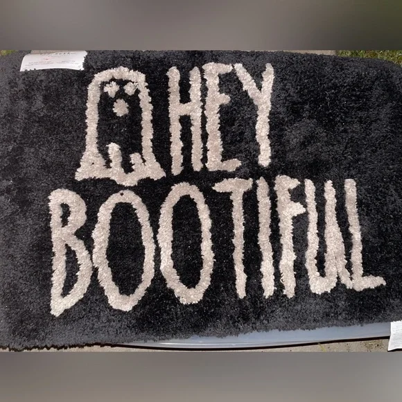 Rae Dunn Black and Gray Ghost Bath Mat. New. Rug. Gift. Halloween
