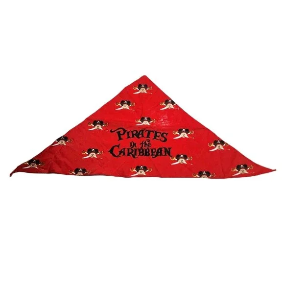 Mickey Mouse Pirates OF The Caribbean Handkerchief Scarf Disney Cruise Lane EUC