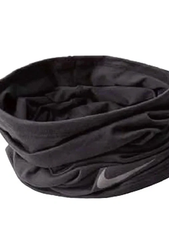 New Nike Black Dri Fit Neck Gaiter Scarf with Swoosh Running Wrap