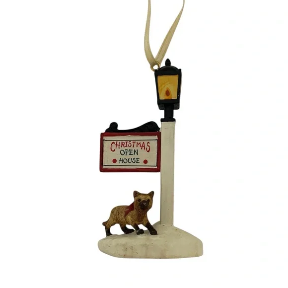 HALLMARK 2001 Victorian Collection Thomas Kincaid cat and lamppost