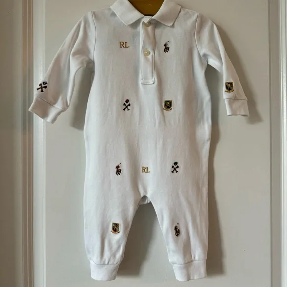 Ralph Lauren Baby Embroidered Coverall
