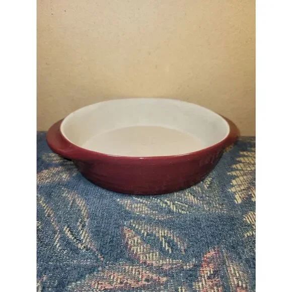 Pampered Chef Cranberry Deep Dish Stoneware Baker 061104