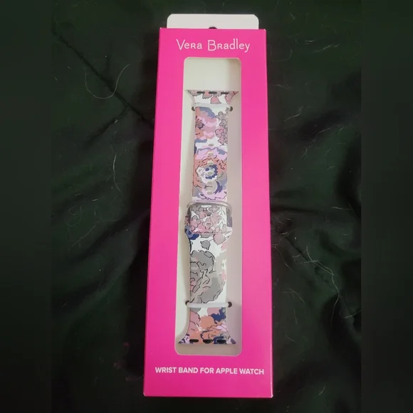 Nib Vera Bradley Floral Watch Band in Pink and Purple
