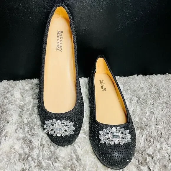 NIB Badgley Mischka Kids Amber Bling Flats