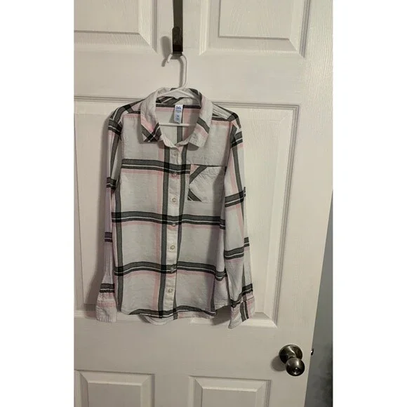 Justice Flannel Shirt. Size 10.