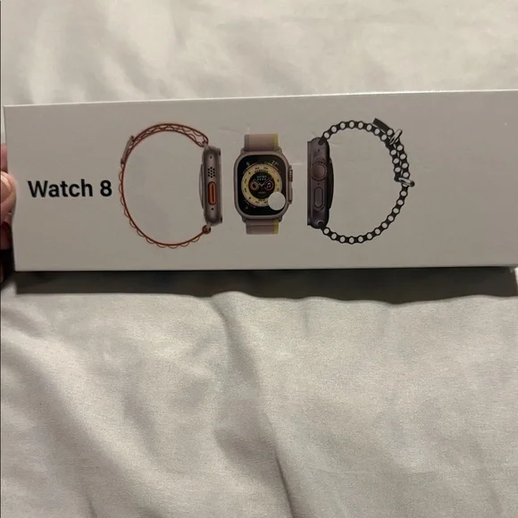 Amazon Smartwatch 8 with Black and Gold Accents