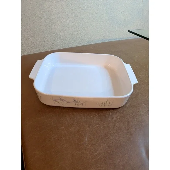 Vintage Corningware Shadow Iris A-21-B Lasagna Pan Rectangular Open Roaster 12.5
