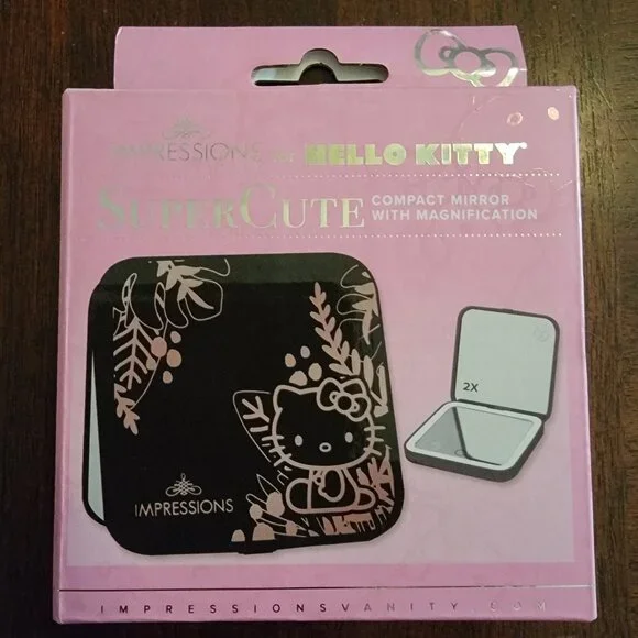 Hello Kitty Cute Compact Mirror Impressions Vanity Sanrio Magnifying Mirror