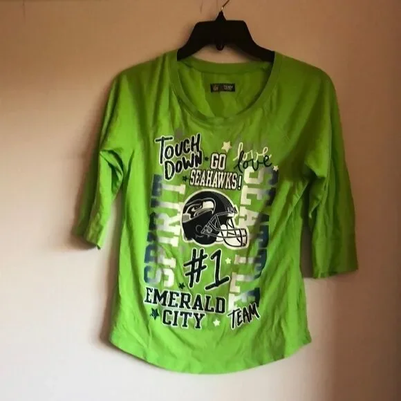 JUSTICE tee shirt with Seahawks logo